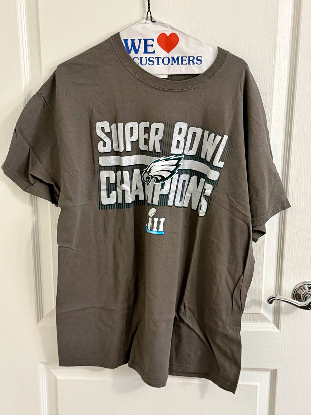 Gildan Gray Philadelphia Eagles Super Bowl Champions Graphic Tee